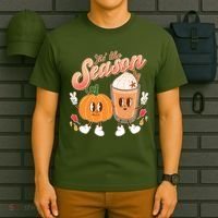 Cute Retro Fall Pumpkin Spice Tis The Season T-Shirt thumb 6