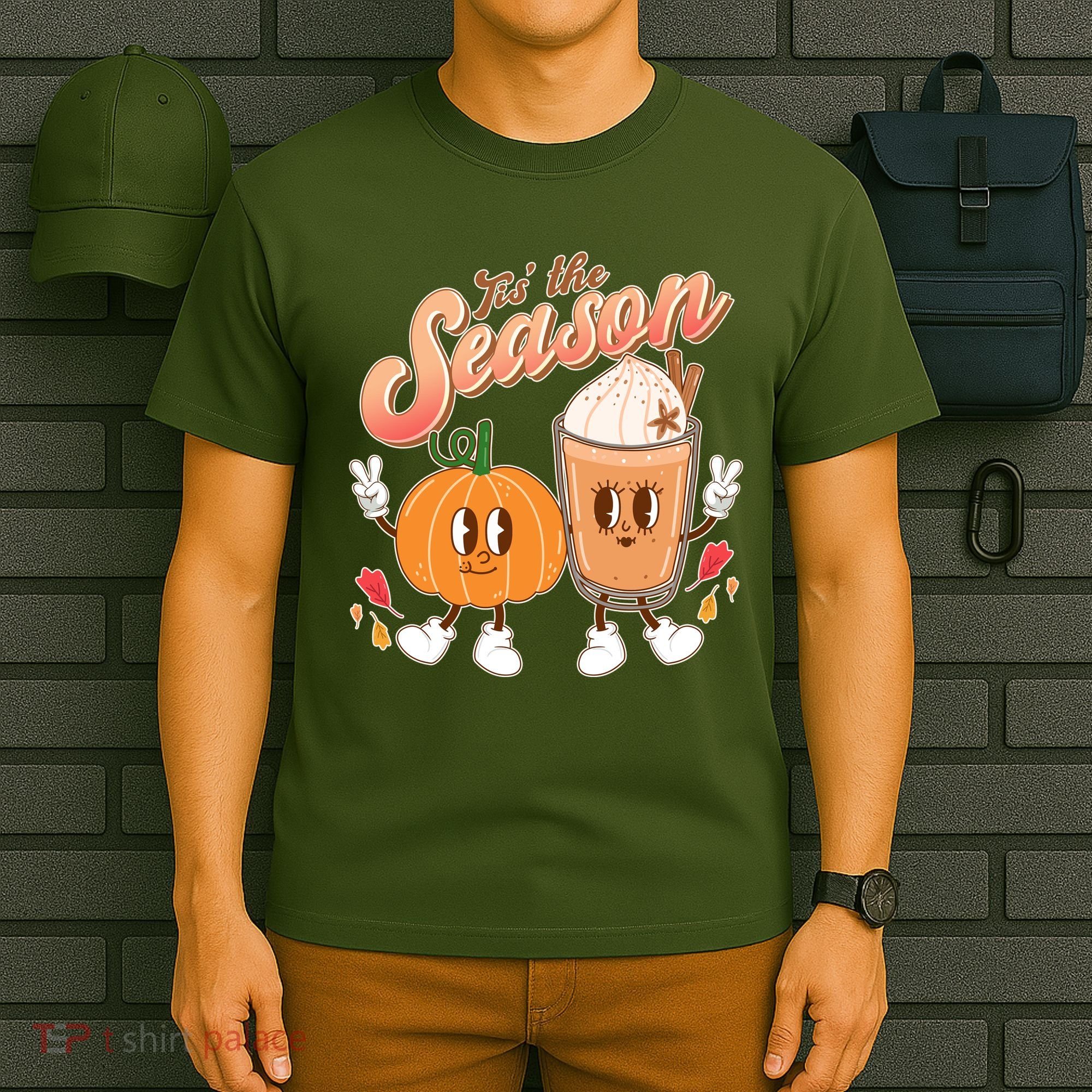 Cute Retro Fall Pumpkin Spice Tis The Season T-Shirt