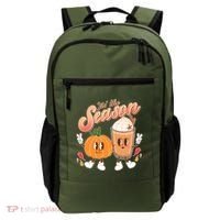 Cute Retro Fall Pumpkin Spice Tis The Season Backpack thumb 0