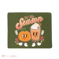 Cute Retro Fall Pumpkin Spice Tis The Season Mousepad thumb 0