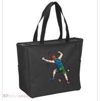 Climber Reaching For Holds Illustrated Rock Climbing Scene Tote Bag thumb 2