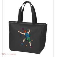 Climber Reaching For Holds Illustrated Rock Climbing Scene Tote Bag thumb 3