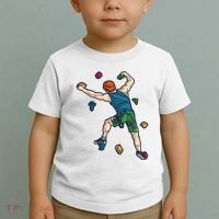 Climber Reaching For Holds Illustrated Rock Climbing Scene Toddler T-Shirt thumb 2