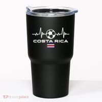 Costa Rica Football Soccer Pulse Jersey Tumbler thumb 0