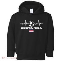 Costa Rica Football Soccer Pulse Jersey Toddler Hoodie thumb 0