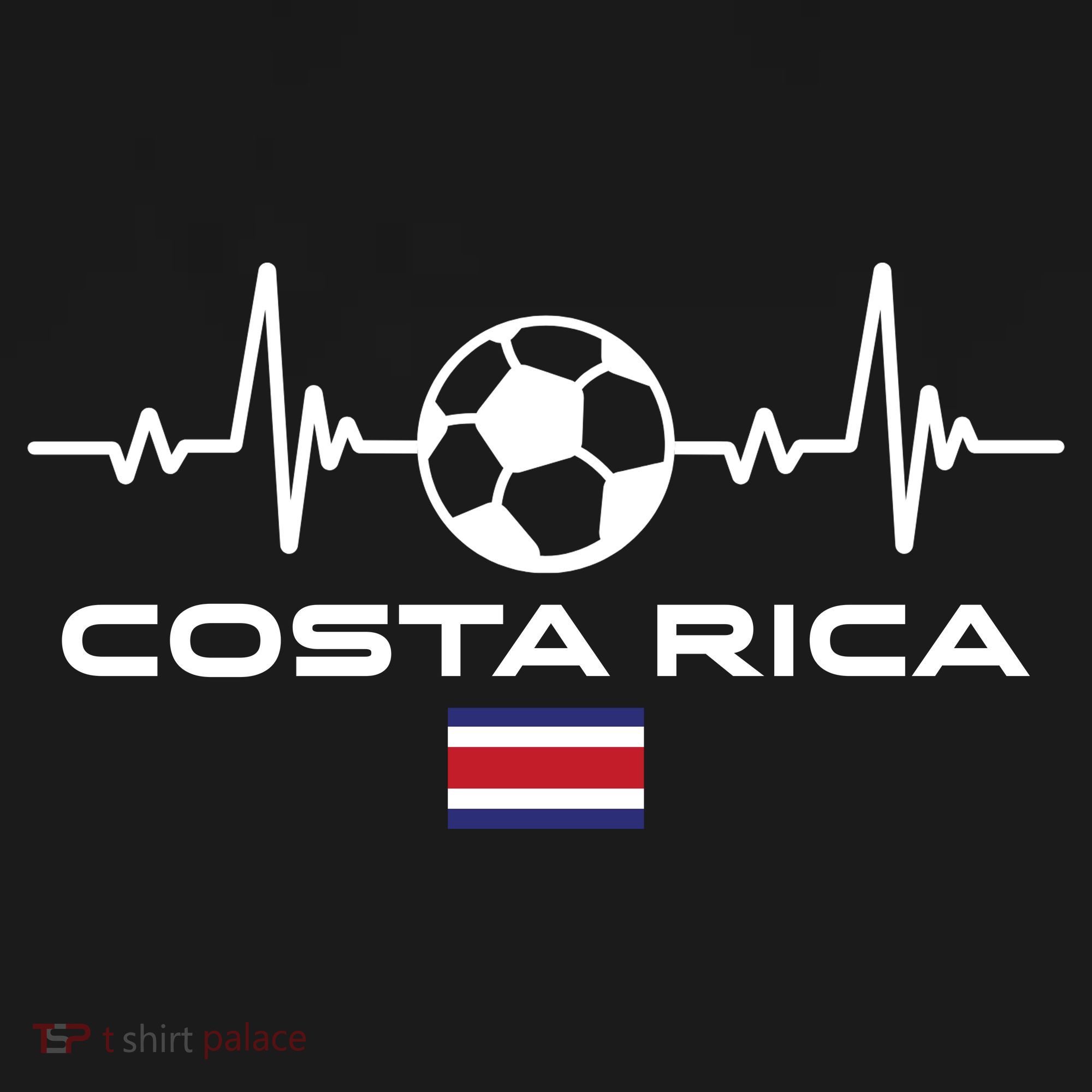 Costa Rica Football Soccer Pulse Jersey Toddler Hoodie