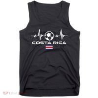 Costa Rica Football Soccer Pulse Jersey Tank Top thumb 0