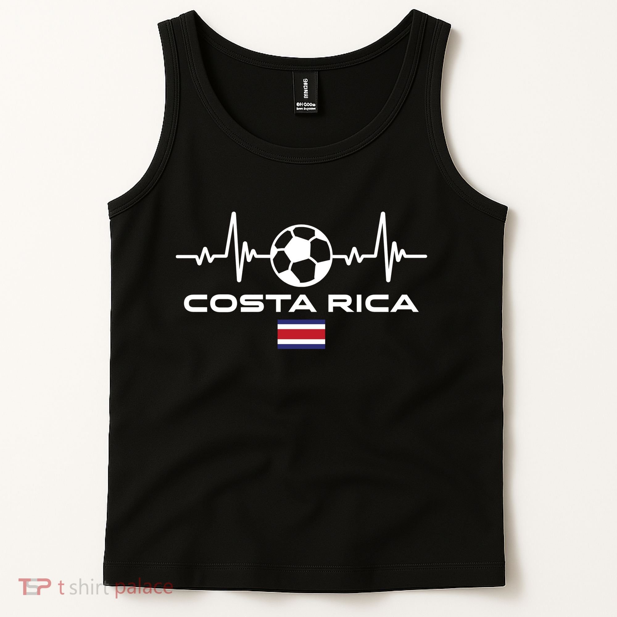 Costa Rica Football Soccer Pulse Jersey Tank Top
