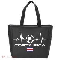 Costa Rica Football Soccer Pulse Jersey Tote Bag thumb 0