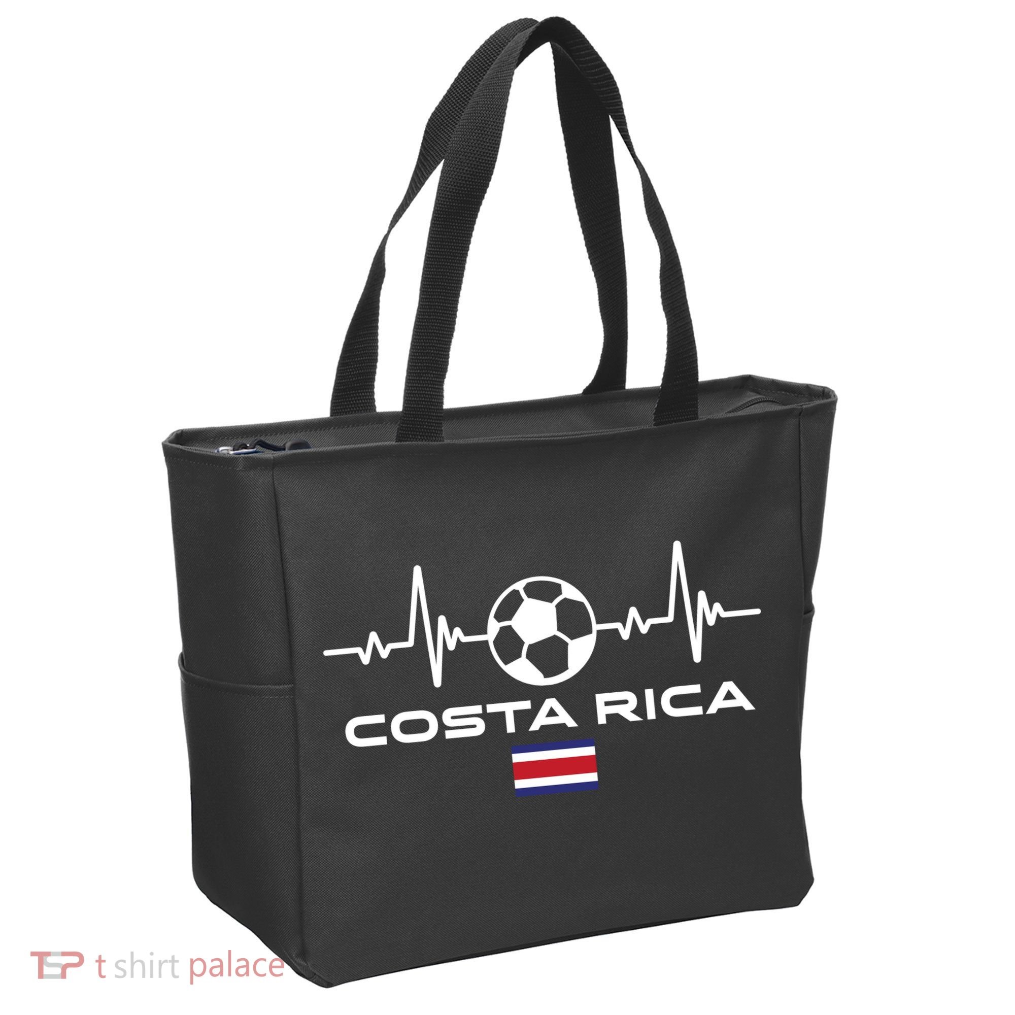 Costa Rica Football Soccer Pulse Jersey Tote Bag