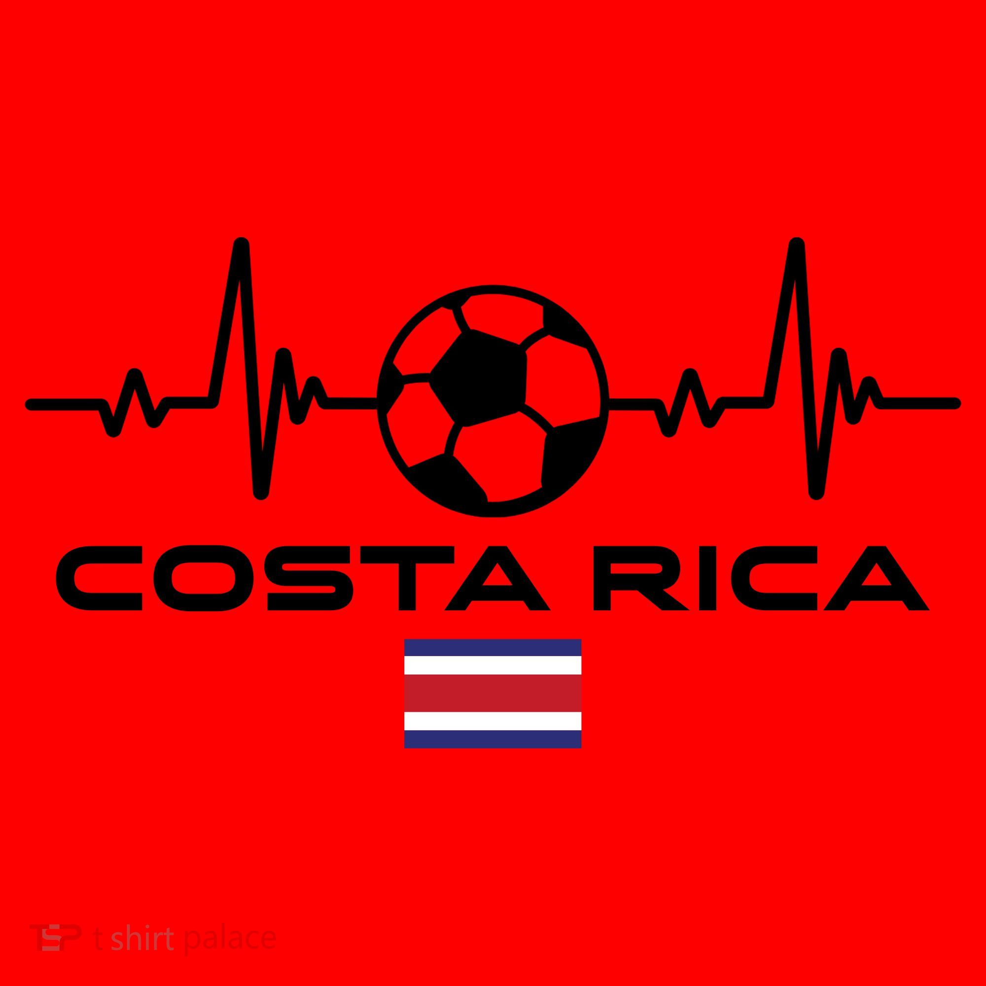 Costa Rica Football Soccer Pulse Jersey Santa Hat