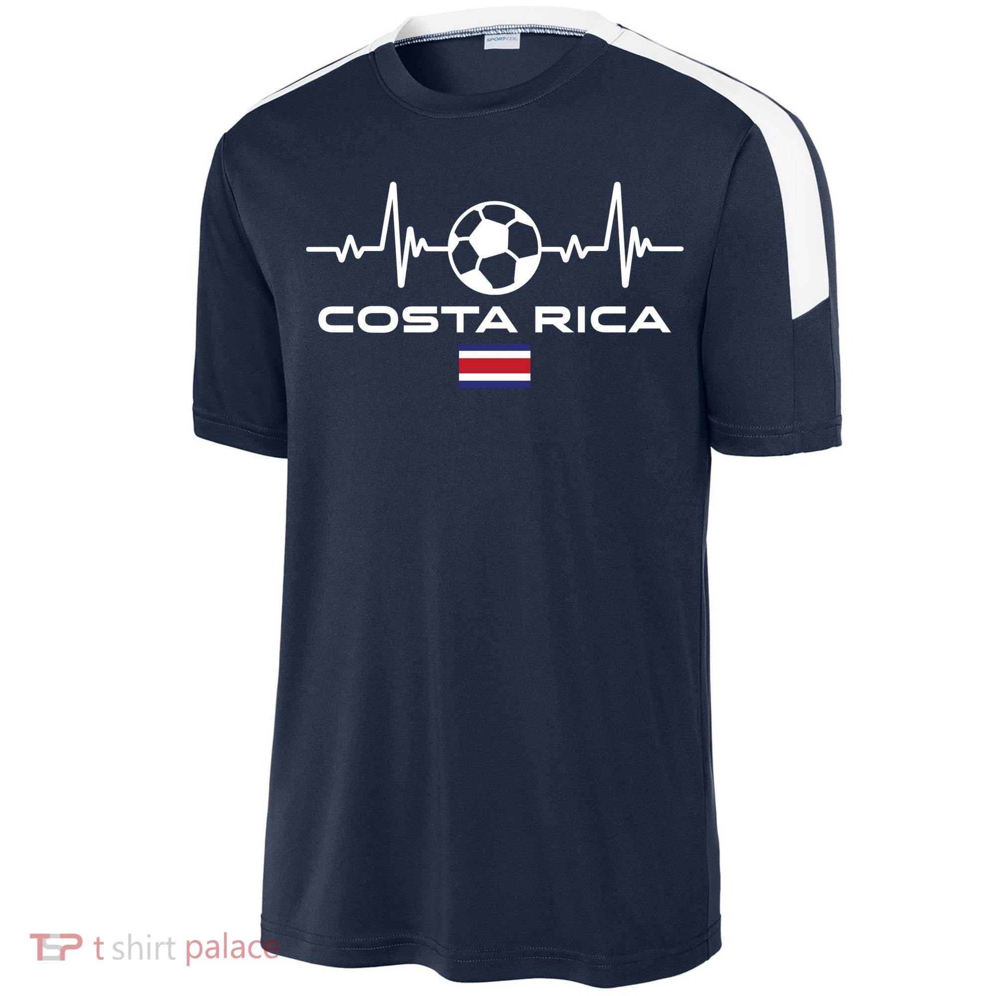 Costa Rica Football Soccer Pulse Jersey Sport-Tek Competitor United Soccer Jersey