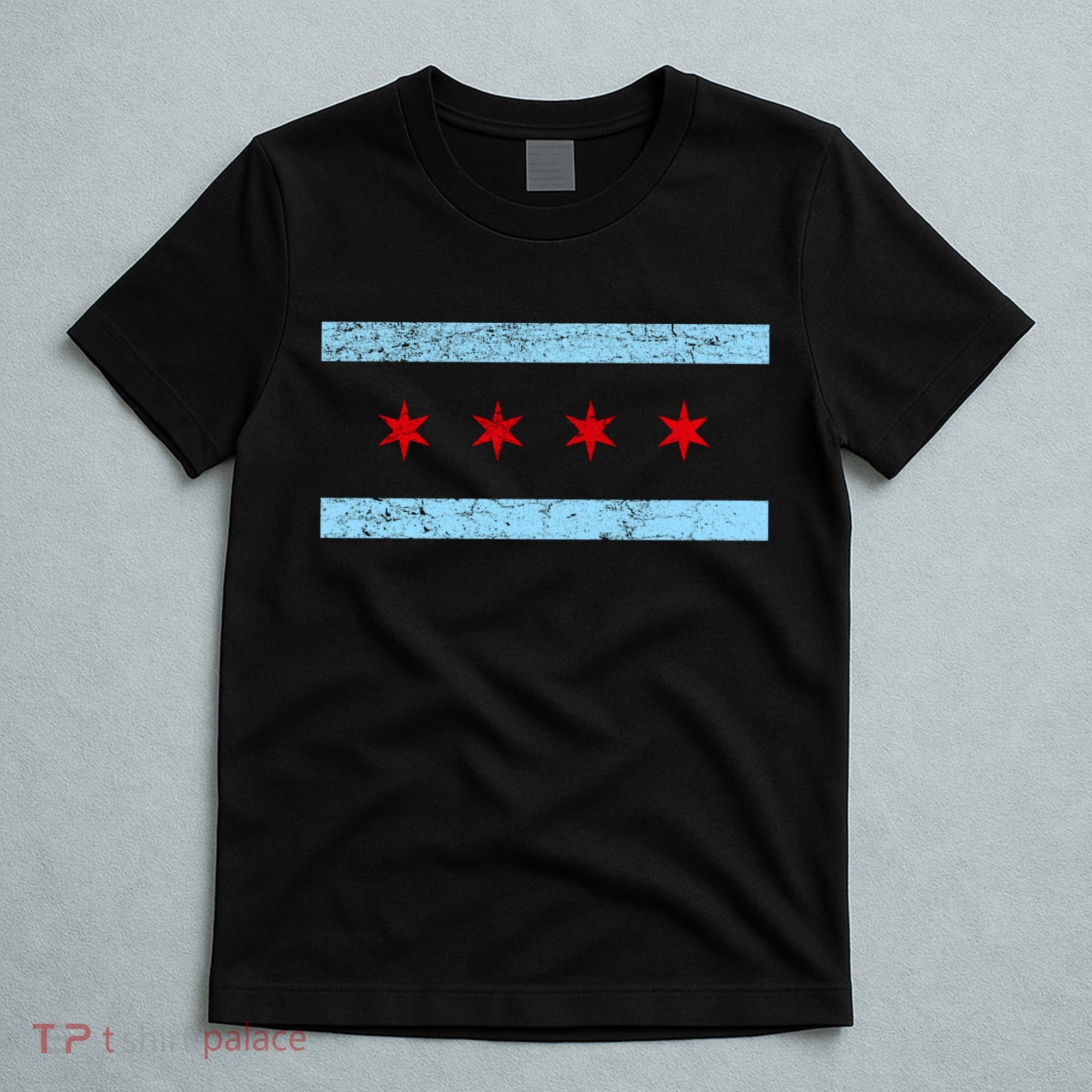 Chicago Retro Flag Vintage T-Shirt
