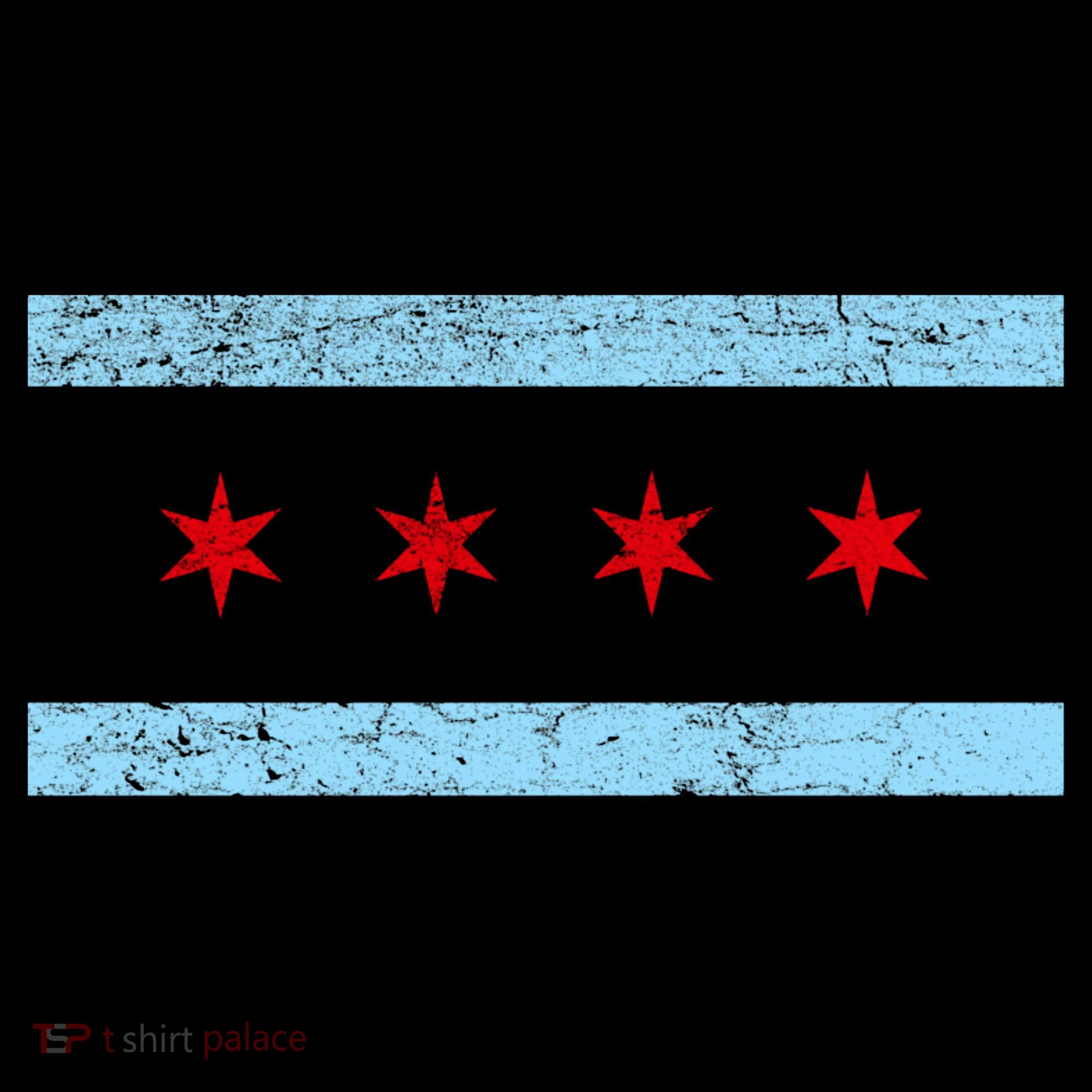 Chicago Retro Flag Vintage T-Shirt