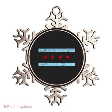 Chicago Retro Flag Vintage Ornament