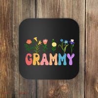 Cute Retro Floral Grammy Coaster thumb 0