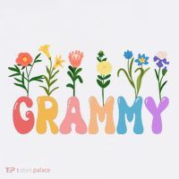Cute Retro Floral Grammy Doggie Tank thumb 4