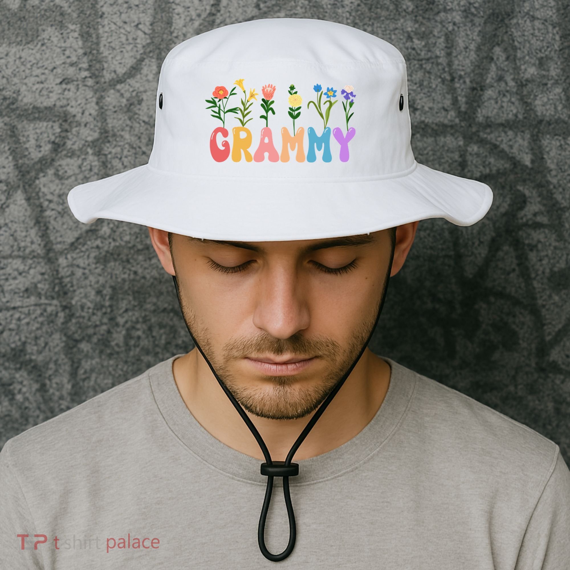 Cute Retro Floral Grammy Bucket Hat