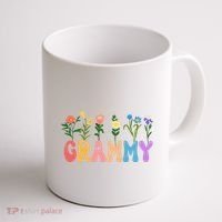 Cute Retro Floral Grammy Coffee Mug thumb 1