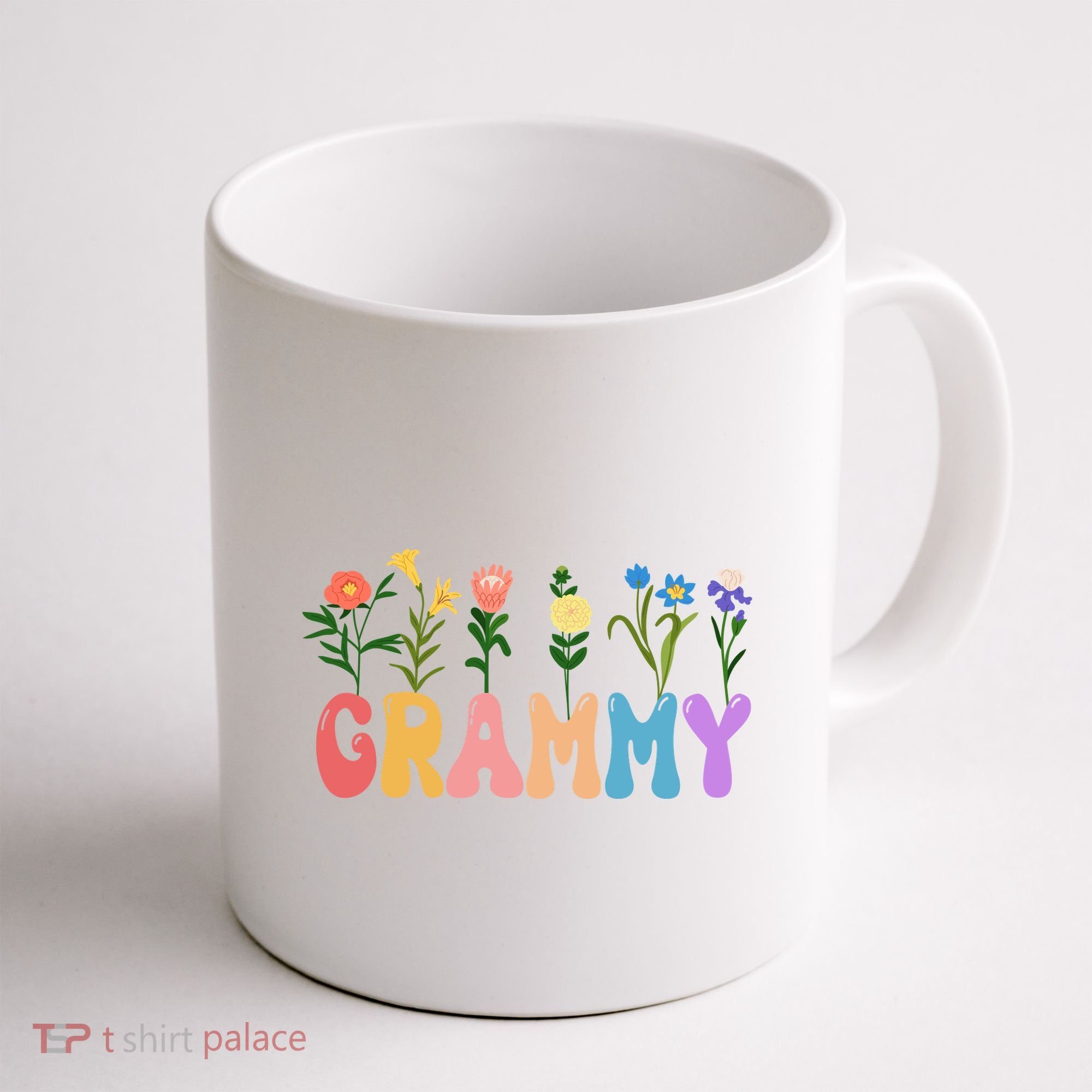 Cute Retro Floral Grammy Coffee Mug