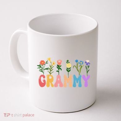 Cute Retro Floral Grammy Coffee Mug