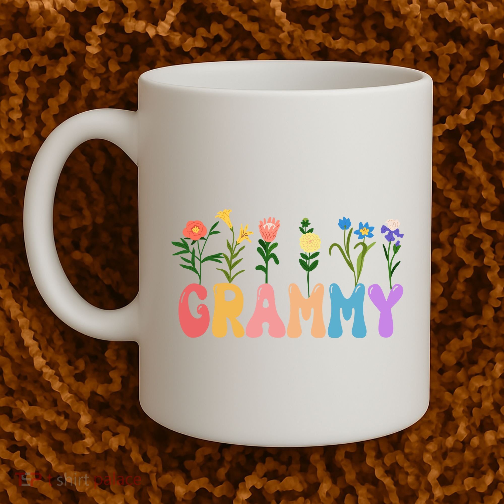 Cute Retro Floral Grammy Coffee Mug