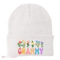 Cute Retro Floral Grammy Beanie thumb 0