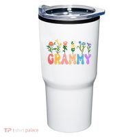 Cute Retro Floral Grammy Tumbler thumb 0