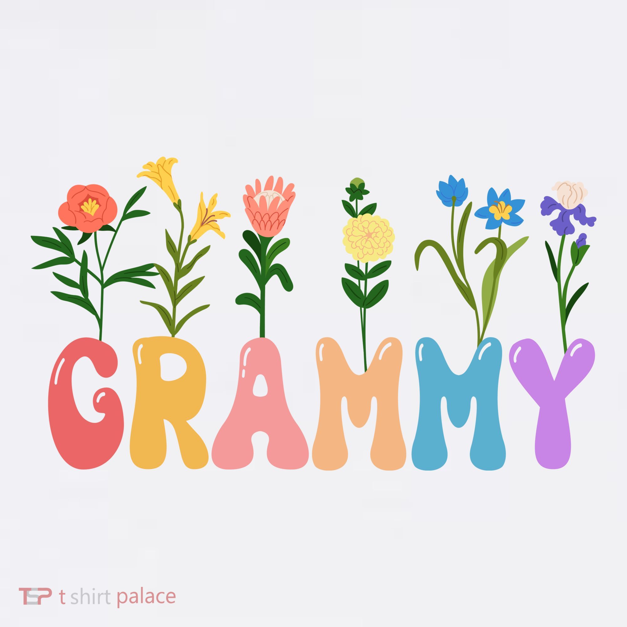 Cute Retro Floral Grammy Ornament