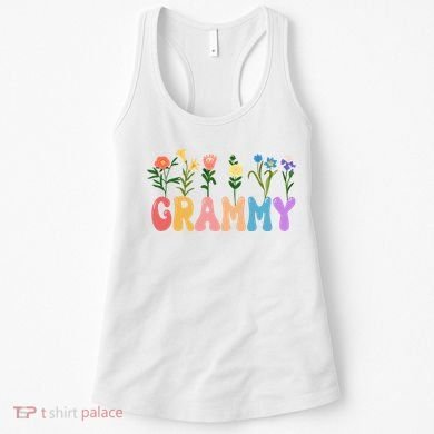 Cute Retro Floral Grammy Women's Tank Top