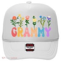 Cute Retro Floral Grammy Hat thumb 0