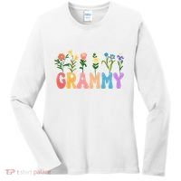 Cute Retro Floral Grammy Women's Long Sleeve Shirt thumb 0