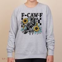 Crow Raven F-CAW-F Funny Halloween Women's Sweatshirt thumb 0