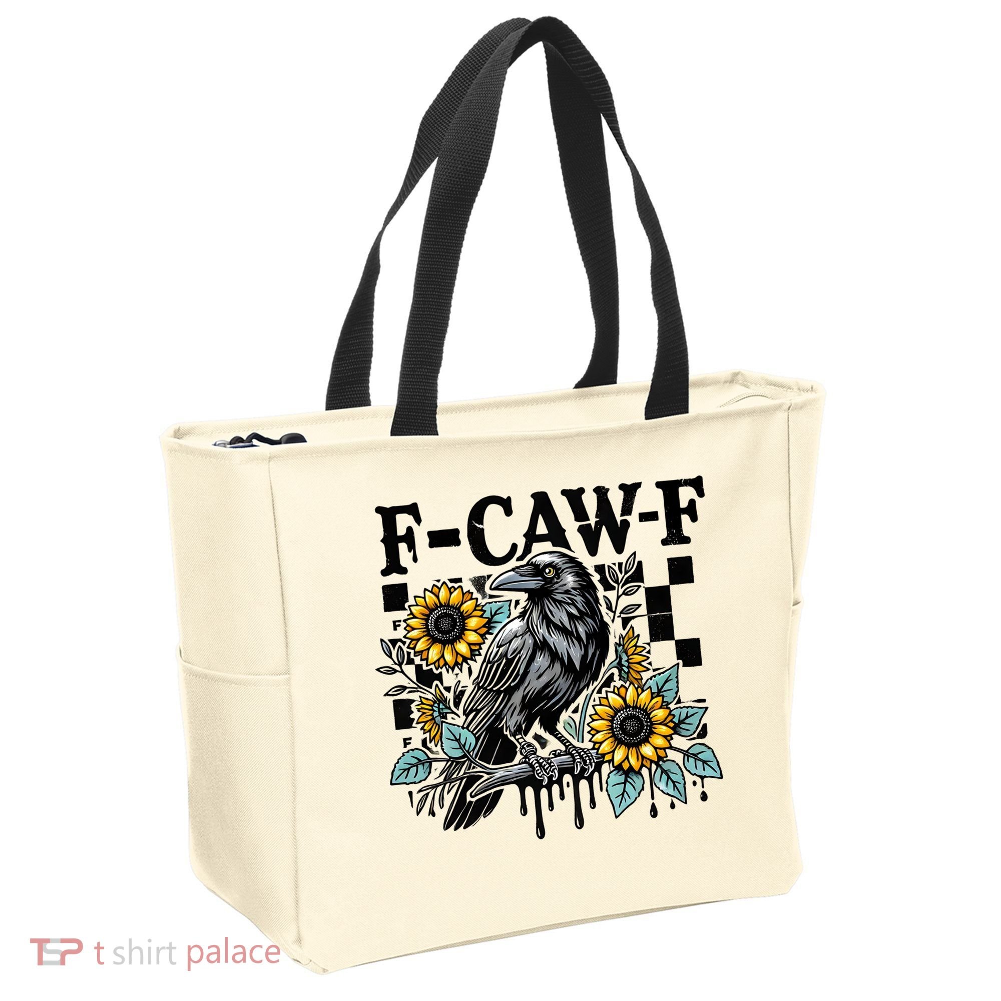Crow Raven F-CAW-F Funny Halloween Tote Bag