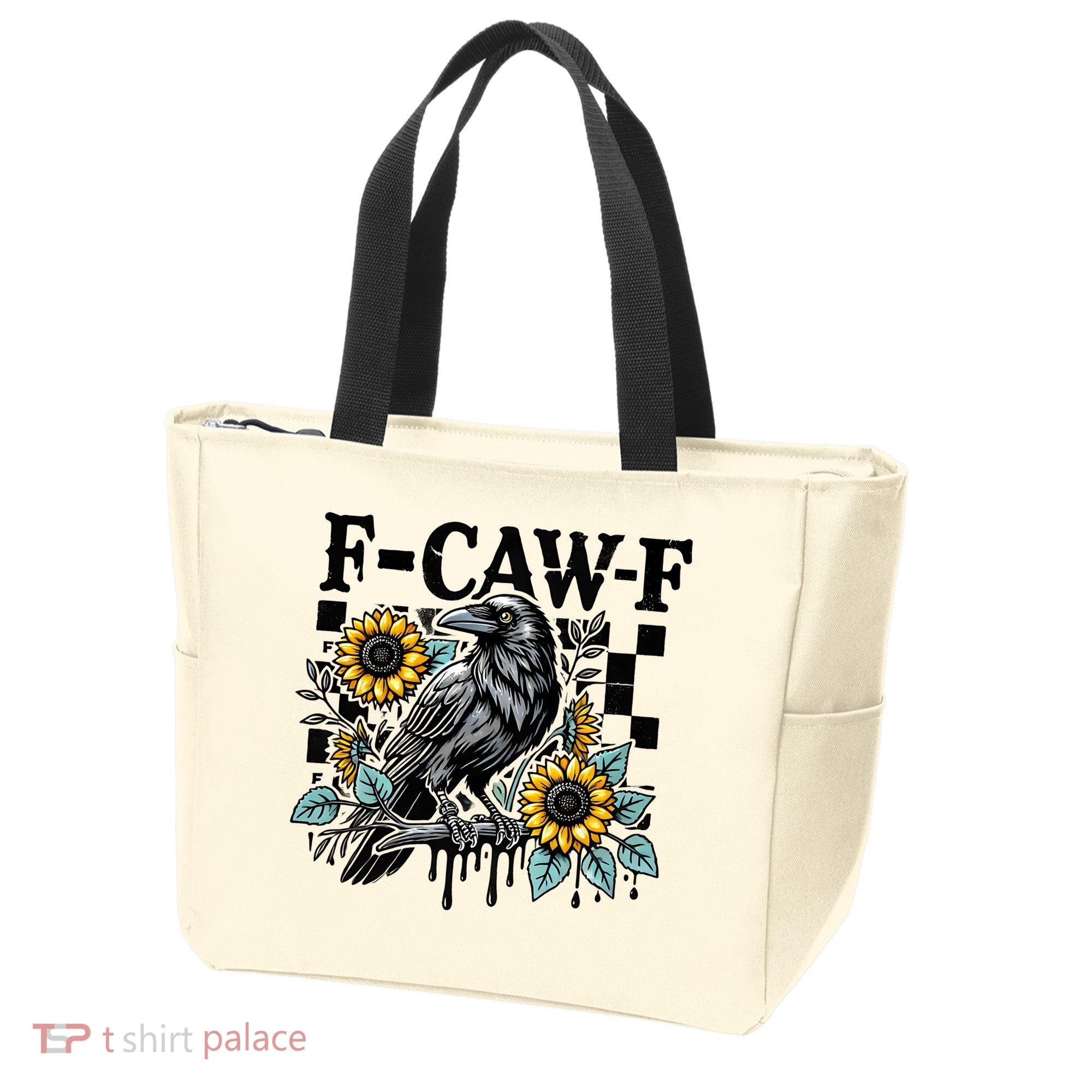 Crow Raven F-CAW-F Funny Halloween Tote Bag