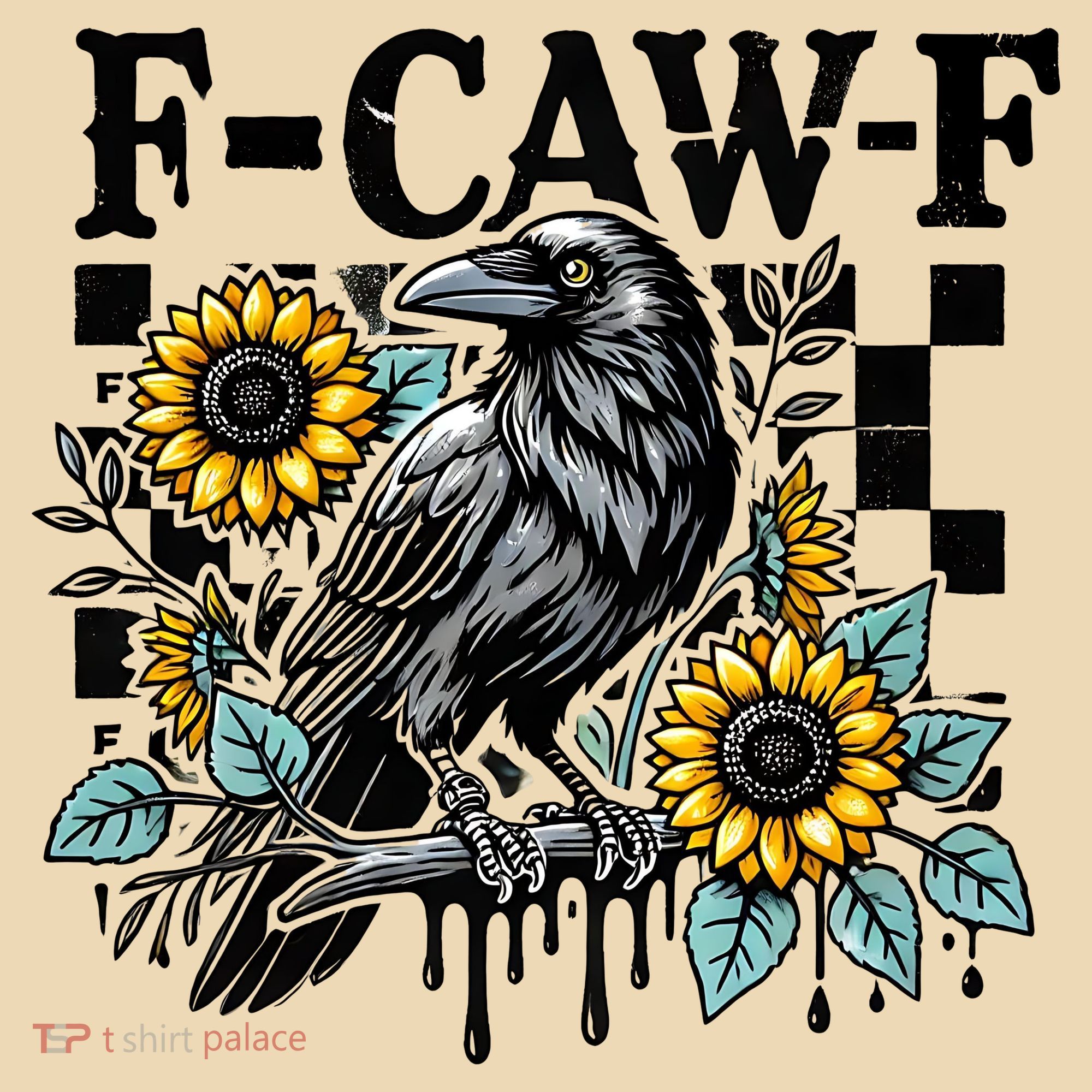 Crow Raven F-CAW-F Funny Halloween Tote Bag