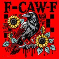 Crow Raven F-CAW-F Funny Halloween Santa Hat thumb 1