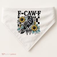 Crow Raven F-CAW-F Funny Halloween USA-Made Doggie Bandana thumb 0