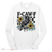 Crow Raven F-CAW-F Funny Halloween Long Sleeve Shirt thumb 0