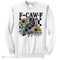 Crow Raven F-CAW-F Funny Halloween Sweatshirt thumb 0