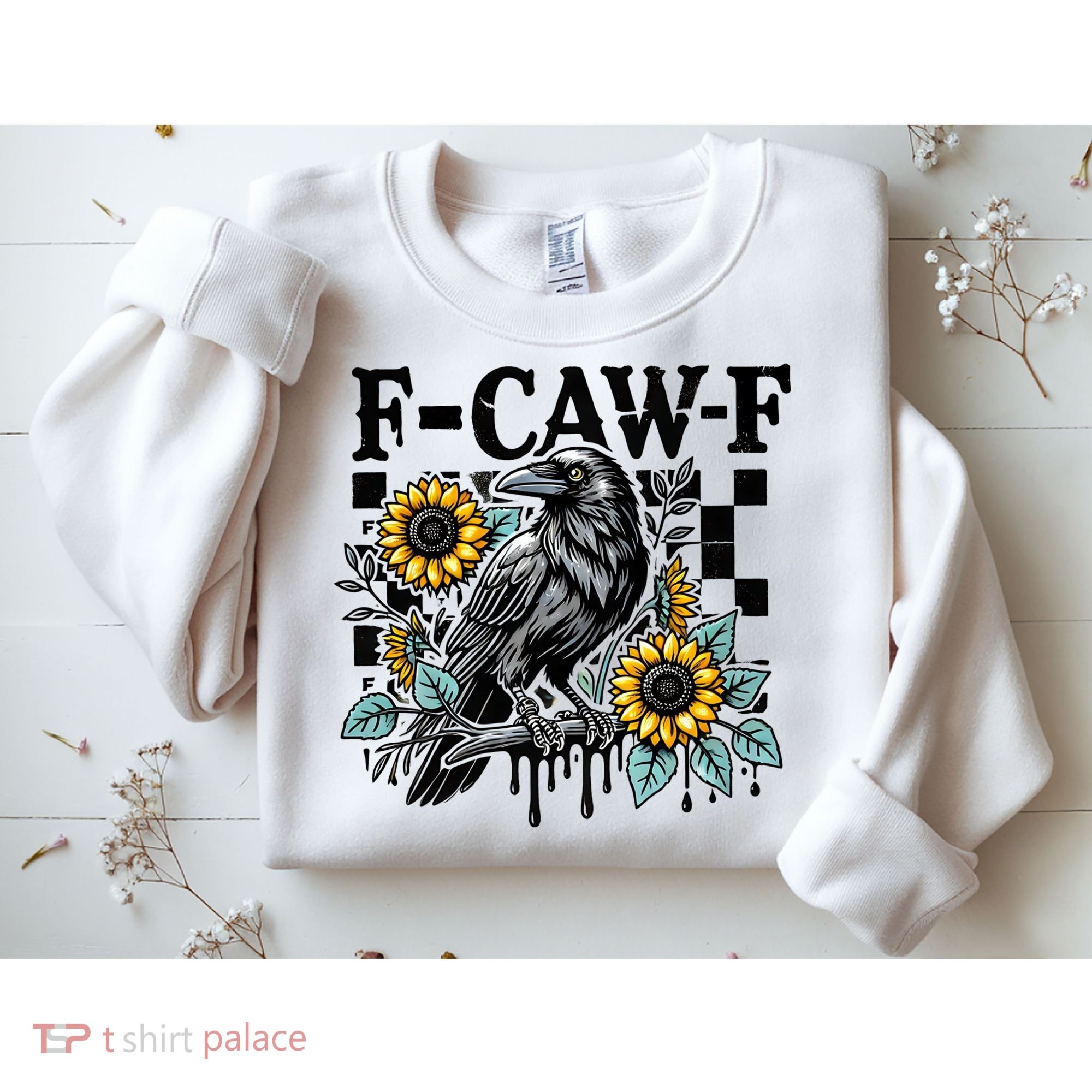 Crow Raven F-CAW-F Funny Halloween Sweatshirt
