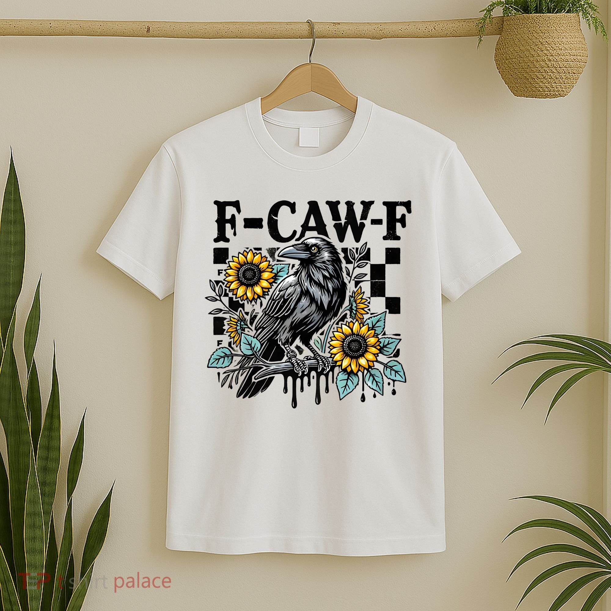 Crow Raven F-CAW-F Funny Halloween T-Shirt