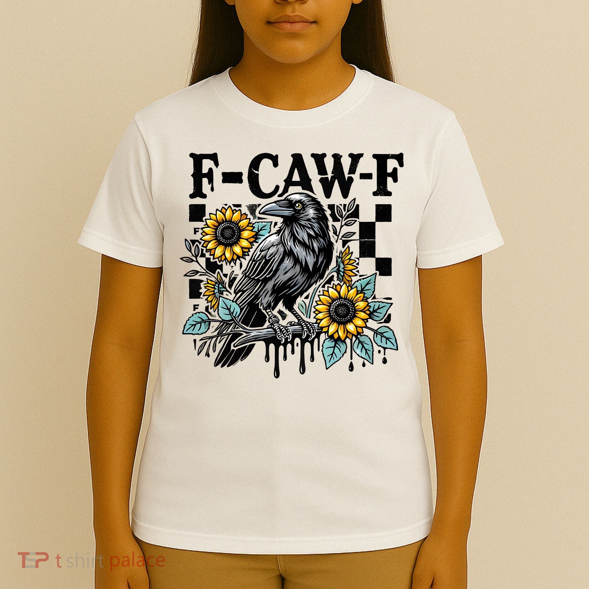 Crow Raven F-CAW-F Funny Halloween T-Shirt