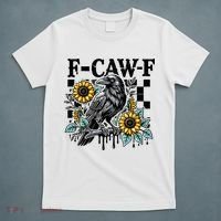 Crow Raven F-CAW-F Funny Halloween T-Shirt thumb 5