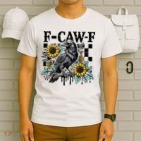 Crow Raven F-CAW-F Funny Halloween T-Shirt thumb 6