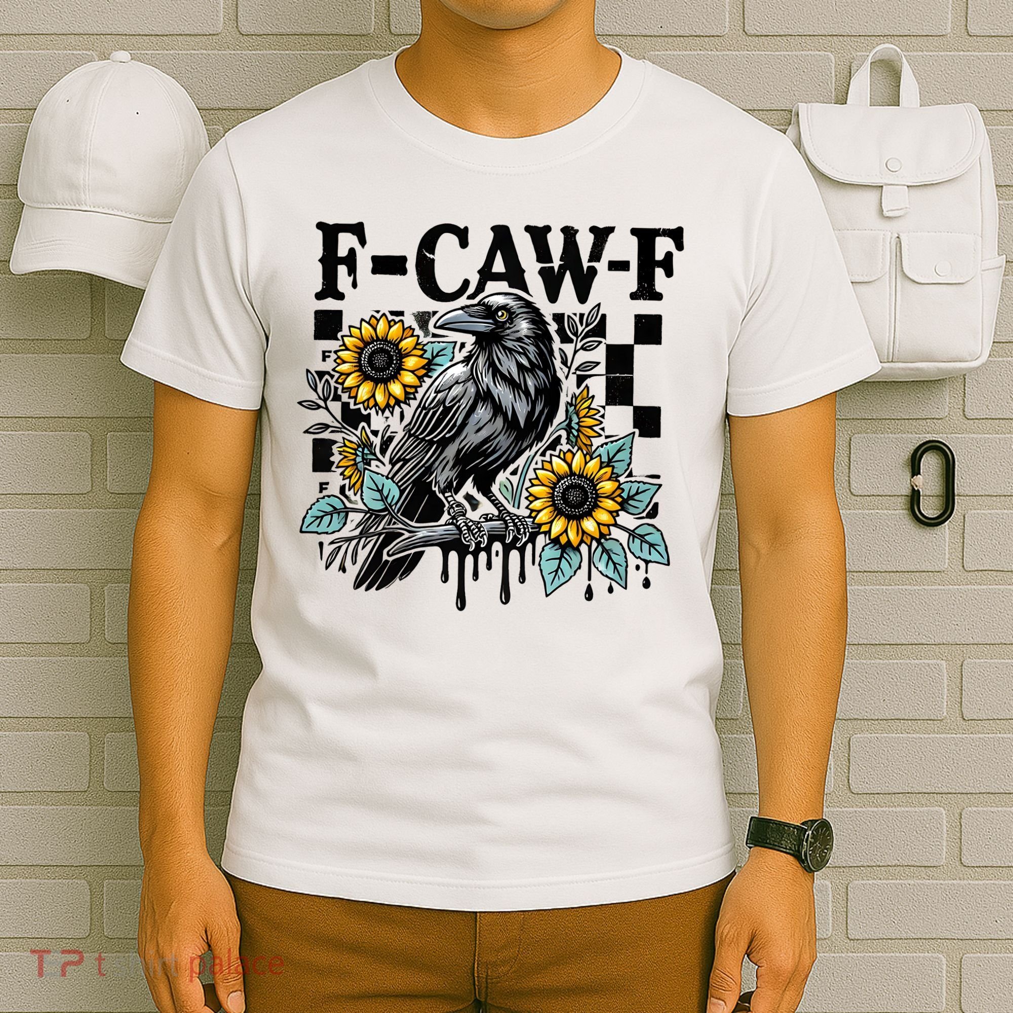 Crow Raven F-CAW-F Funny Halloween T-Shirt
