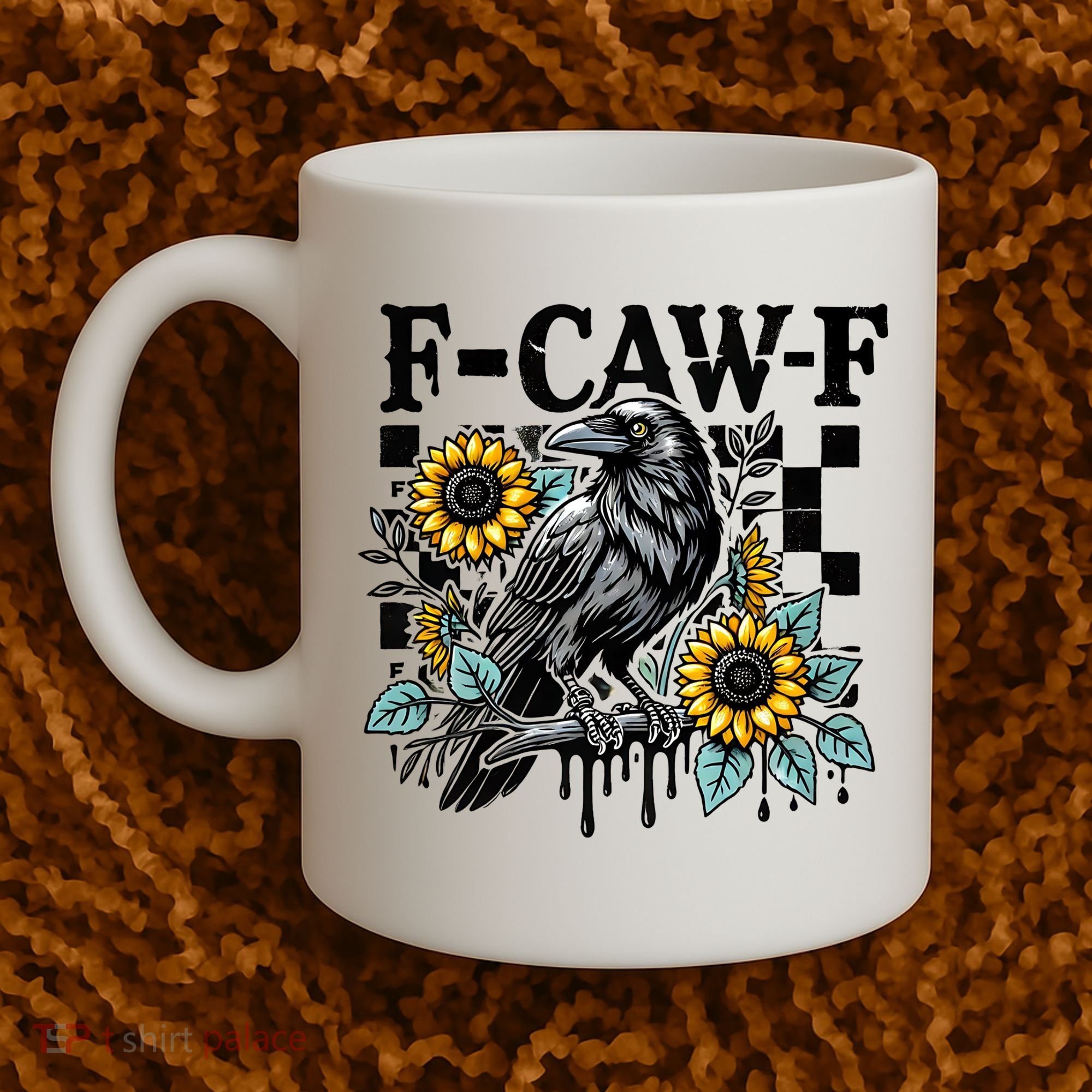 Crow Raven F-CAW-F Funny Halloween Coffee Mug