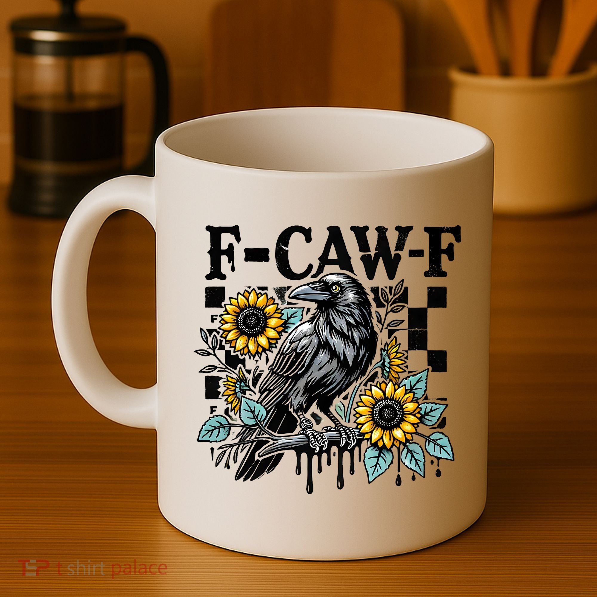 Crow Raven F-CAW-F Funny Halloween Coffee Mug