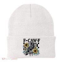 Crow Raven F-CAW-F Funny Halloween Beanie thumb 0