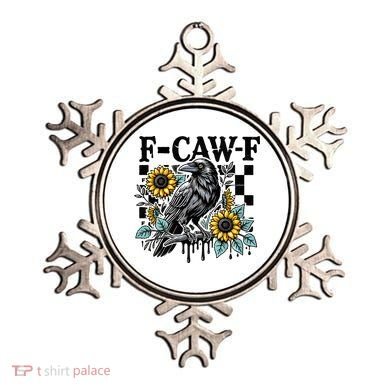 Crow Raven F-CAW-F Funny Halloween Ornament